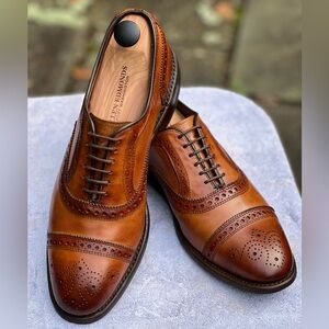 Allen Edmonds Strand Cap-Toe Oxford Size 9D Walnut Brown w/Added Patinas USA
